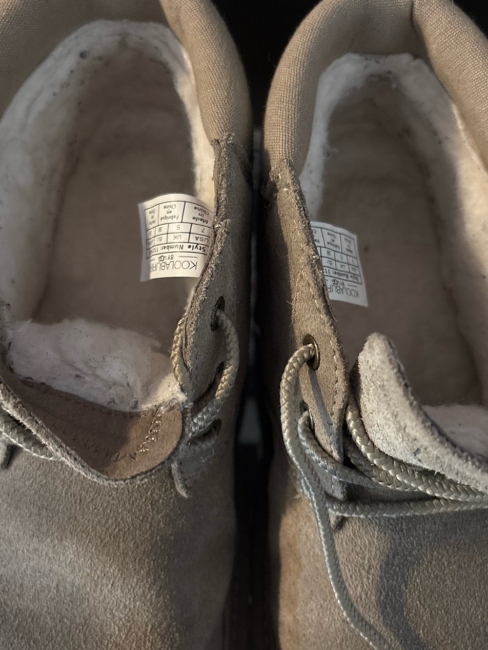 Koolaburra Suede Ankle Booties in Taupe - Picture 3 of 5
